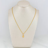 Set Cadena Lazo + Dije Virgen Del Carmen / 1.4gr / 49.5 cm Oro Amarillo 18K