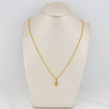 Set Cadena Lazo + Dije Corona / 1.35gr / 50 cm Oro Amarillo 18K