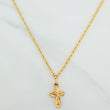 Set Cadena Lazo + Dije Cruz Cristo / 1.5gr / 49.5 cm Oro Amarillo 18K