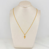 Set Cadena Lazo + Dije Cruz Cristo / 1.5gr / 49.5 cm Oro Amarillo 18K