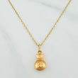 Set Cadena Escalera Plana + Dije Bolsa De Dinero / 2.1gr / 50 cm Tres Oros 18K