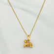 Set Cadena Escalera Plana + Dije Tortuga / 2.2gr / 50 cm Tres Oros 18K
