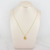 Set Cadena Escalera Plana + Dije Tortuga / 2.2gr / 50 cm Tres Oros 18K