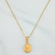 Set Cadena Escalera Plana + Dije Espiritu Santo / 2.2gr / 50 cm Tres Oros 18K