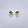 Topos Linea 0.8gr / Esmeralda 14 Pts Oro Amarillo 18K (Joya) &