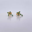 Topos Cruz 0.95gr / Esmeraldas 18 Pts Oro Amarillo 18K (Joya) &