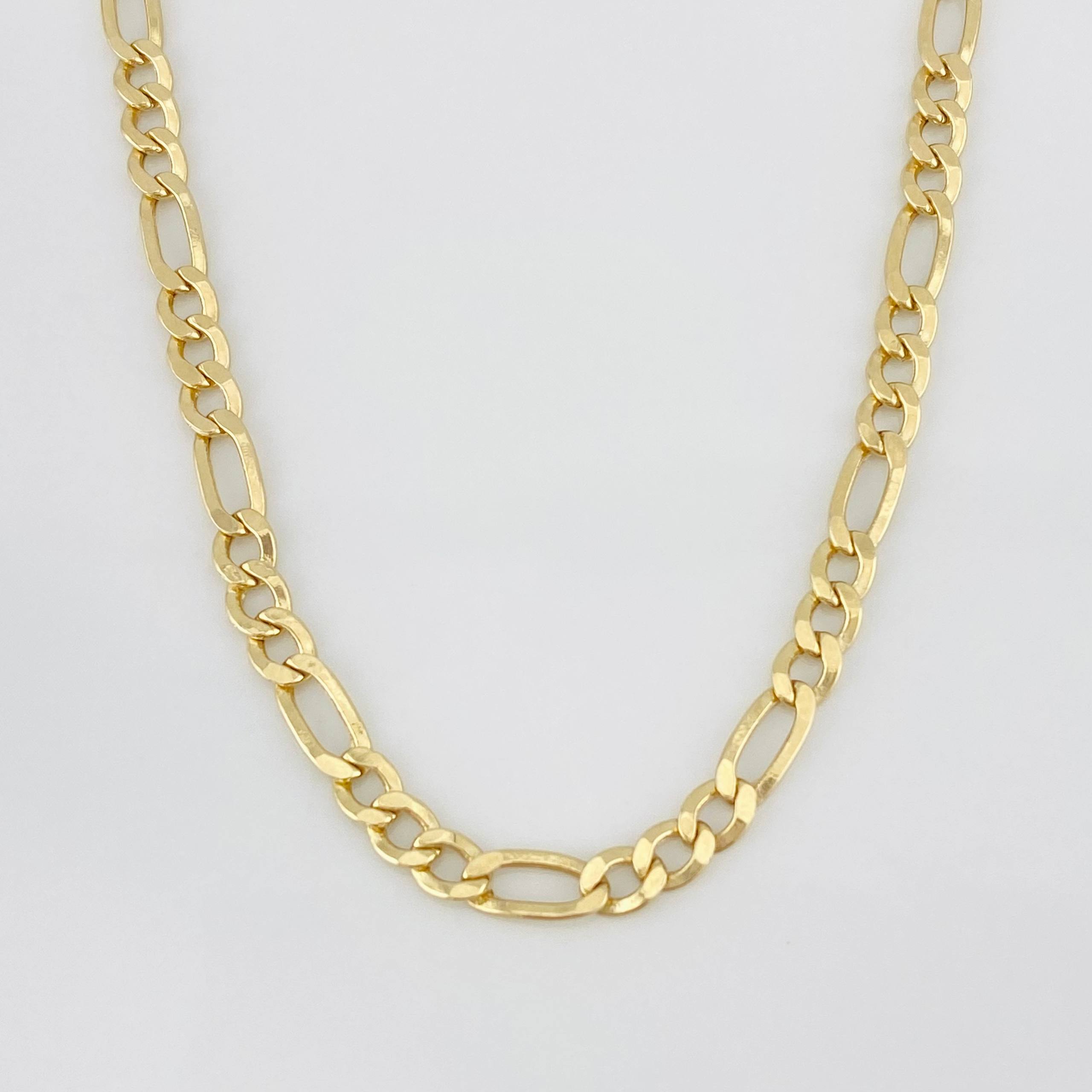 Cadena Figaro 8.95g / 60cm / 4.03mm Oro Amarillo 18K