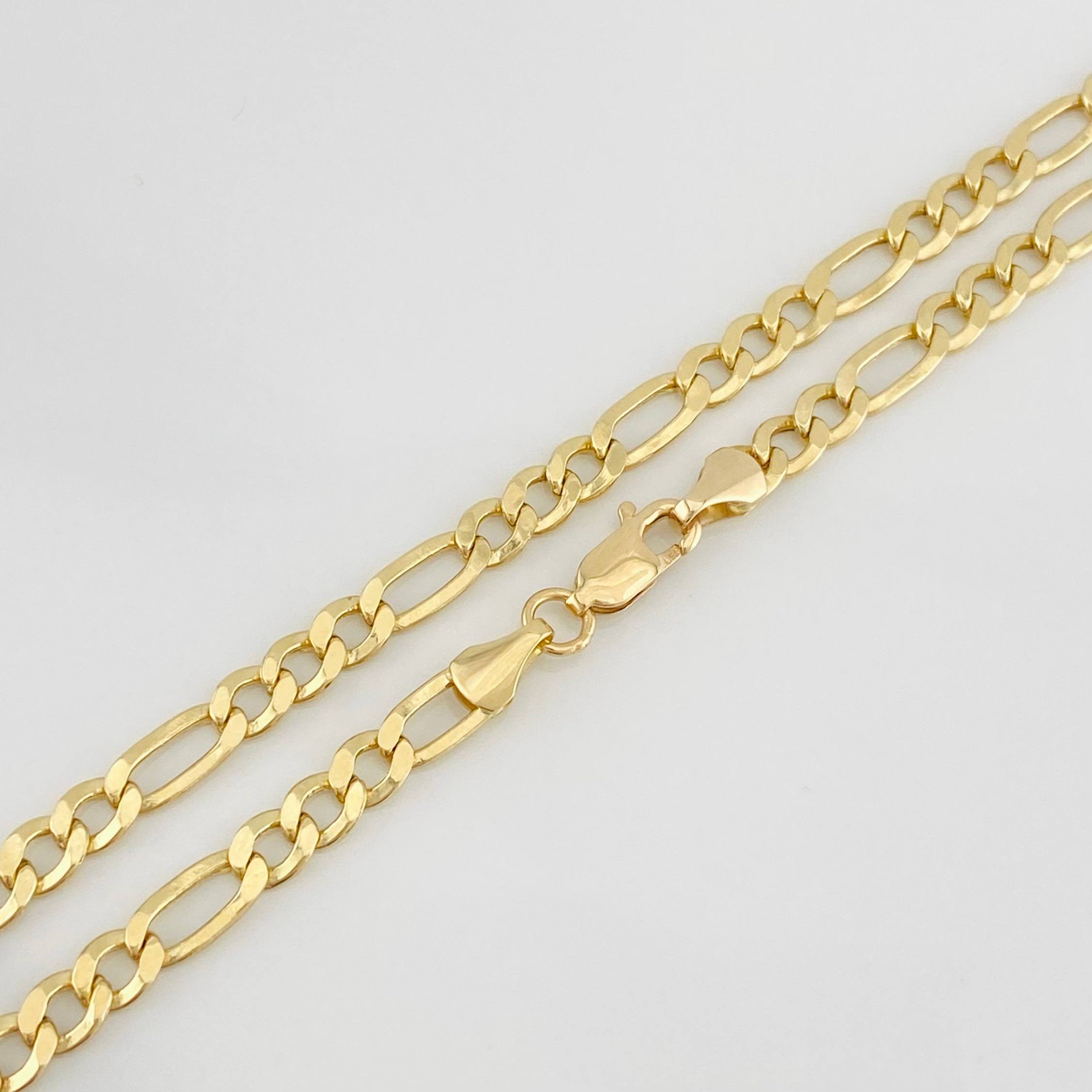 Cadena Figaro 8.95g / 60cm / 4.03mm Oro Amarillo 18K