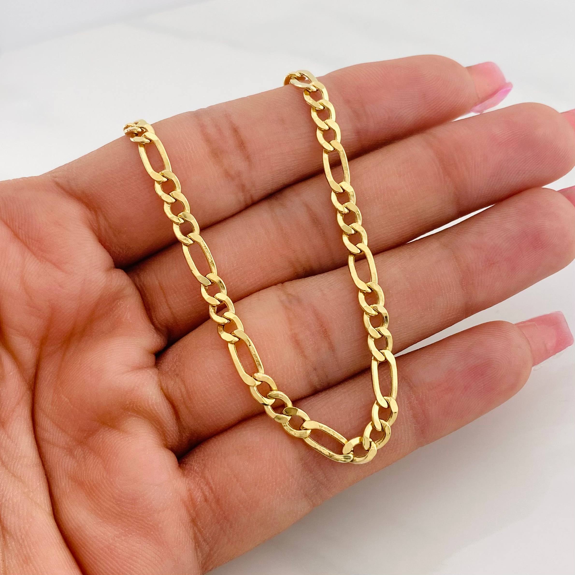 Cadena Figaro 8.95g / 60cm / 4.03mm Oro Amarillo 18K