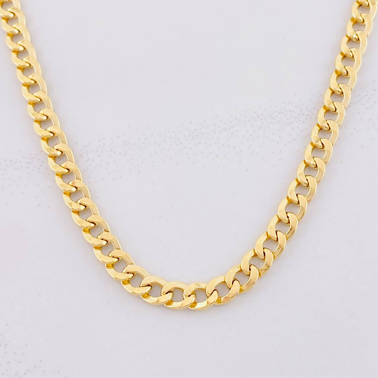 Cadena Cubana 7.4g / 60cm / 4.2mm Oro Amarillo 18K