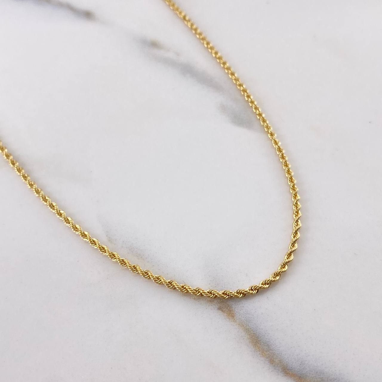 Cadena Lazo 1.55gr / 40cm / 1.3mm Oro Amarillo +3 18K &