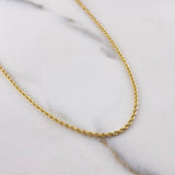 Cadena Lazo 1.55gr / 40cm / 1.3mm Oro Amarillo +3 18K &