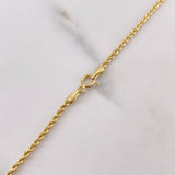 Cadena Lazo 1.55gr / 40cm / 1.3mm Oro Amarillo +3 18K &