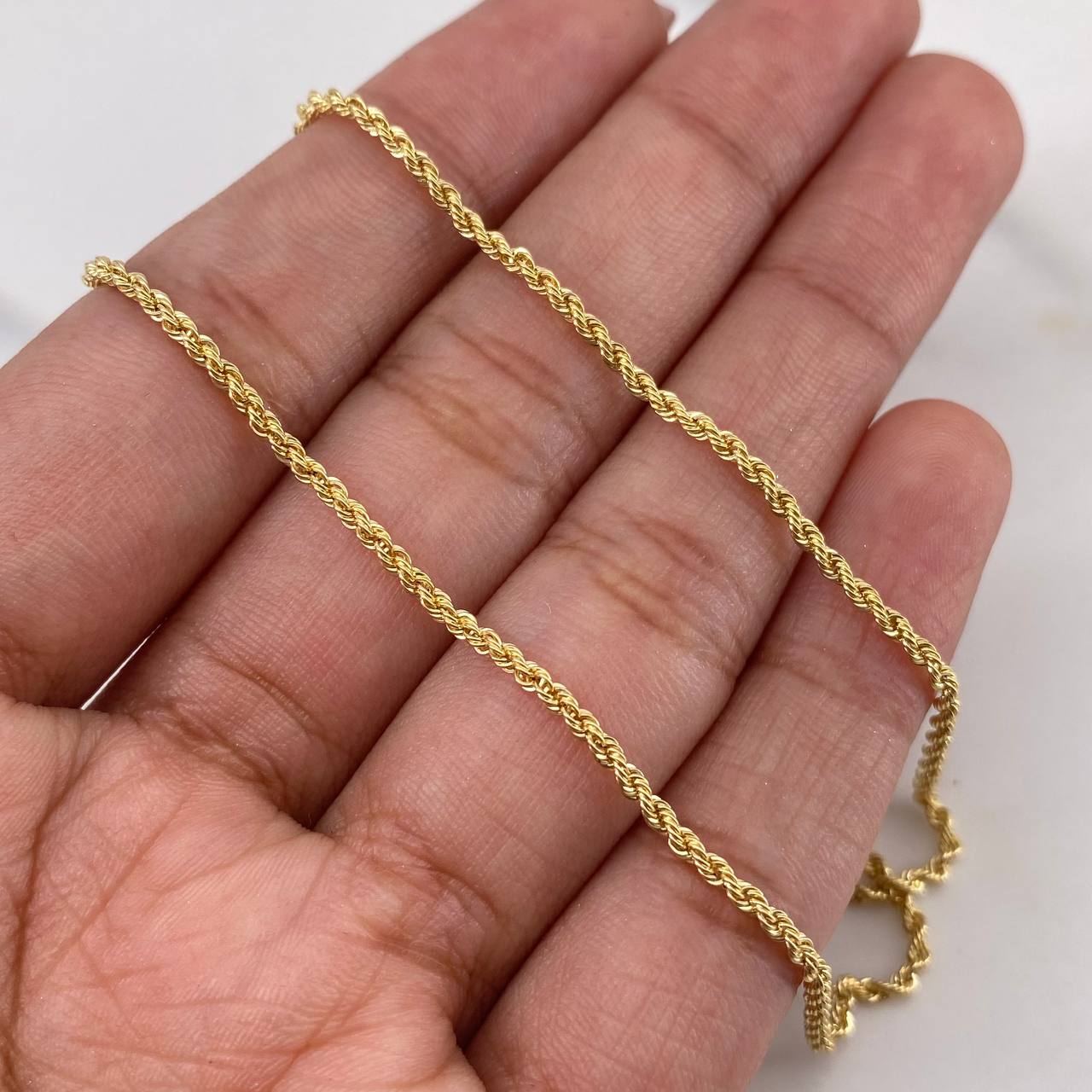 Cadena Lazo 1.55gr / 40cm / 1.3mm Oro Amarillo +3 18K &