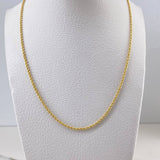 Cadena Lazo 1.55gr / 40cm / 1.3mm Oro Amarillo +3 18K &