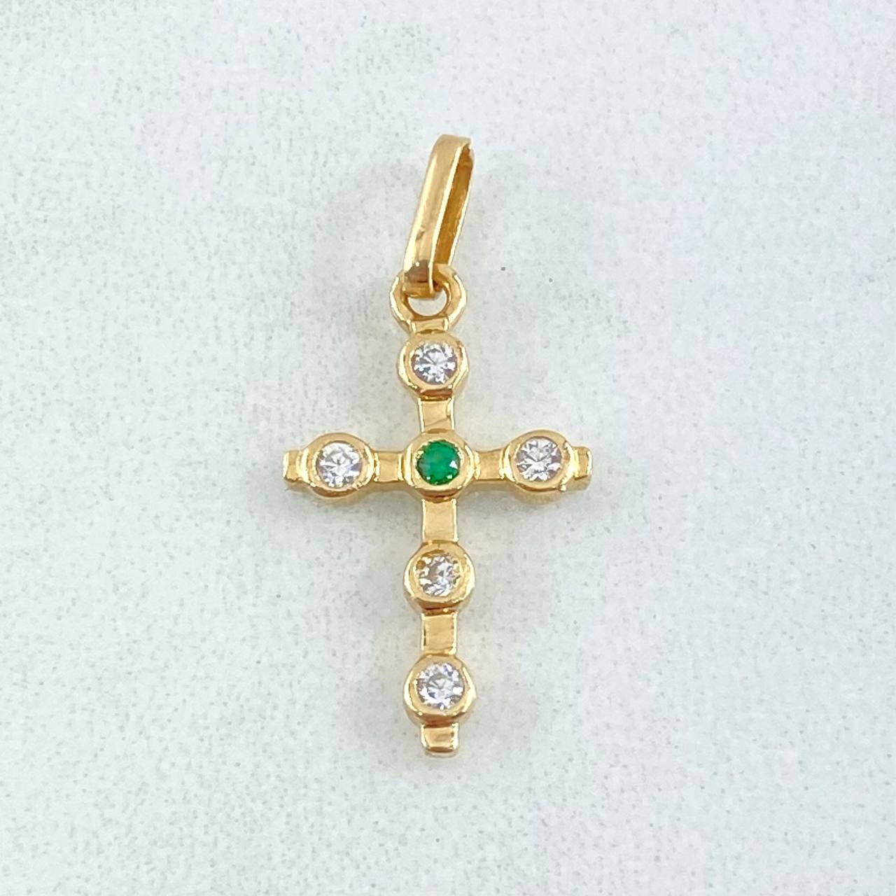 Dije Cruz Burbujas 1.05gr / 2.5cm / Oro 18K