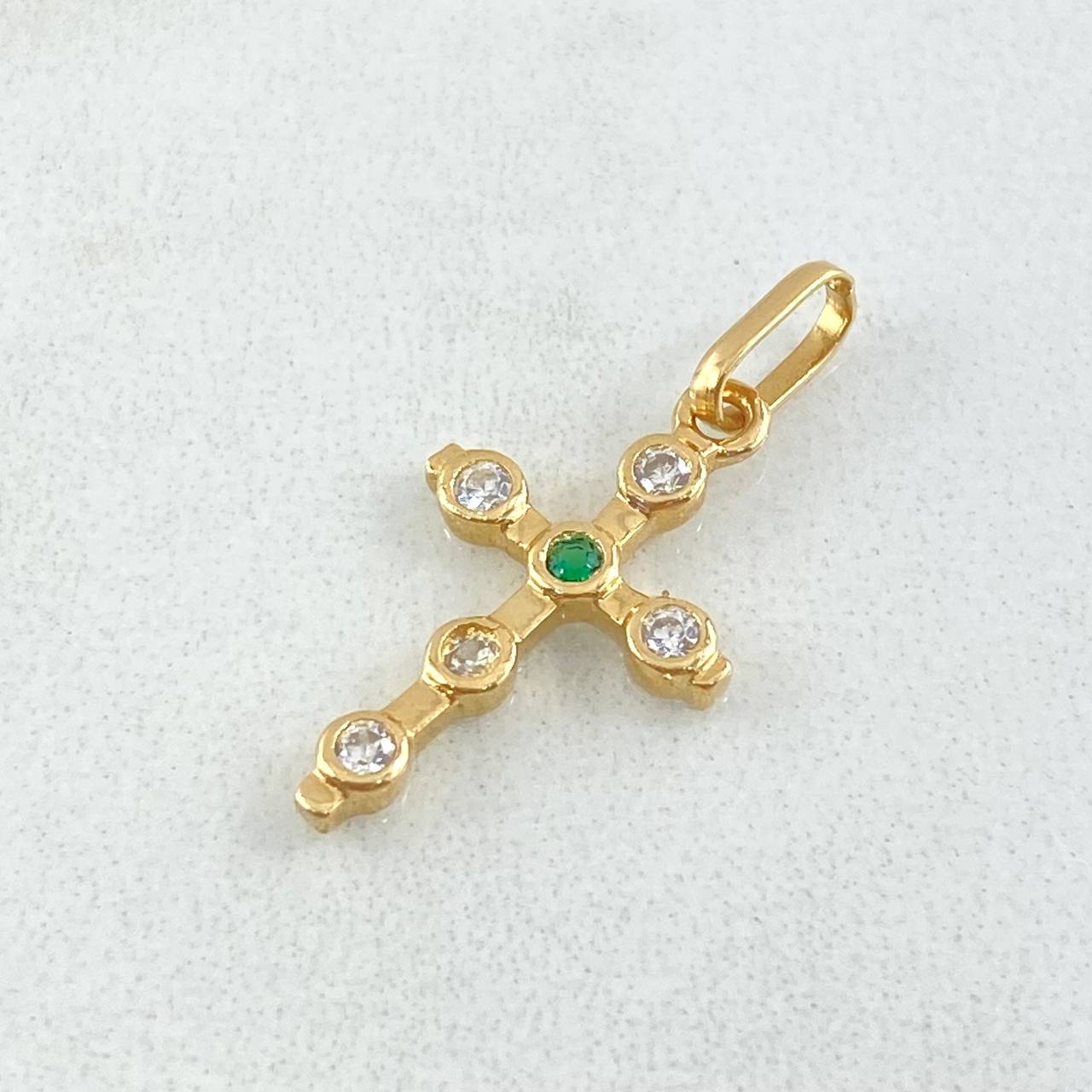 Dije Cruz Burbujas 1.05gr / 2.5cm / Oro 18K