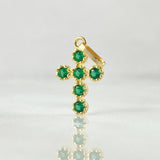 Dije Cruz Tupida 0.65gr / 1.8cm / Oro 18K