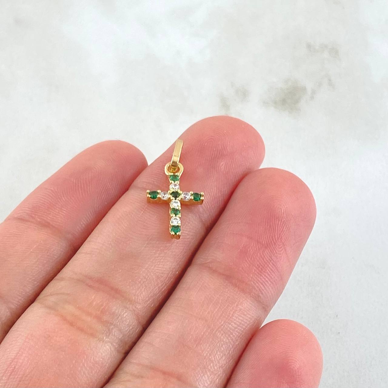 Dije Cruz Tupida 0.6gr / 2cm / Oro 18K