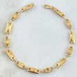 Pulso Rustico Adige Cuadriculado 4.2gr / 20cm-Oro Amarillo 18K ©