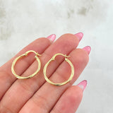 Candongas Lui 1.3gr / 2.3cm / Oro Amarillo 18K