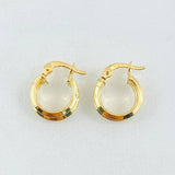 Candongas Clau Doble 1.05gr / 1.3cm / Oro Amarillo 18K