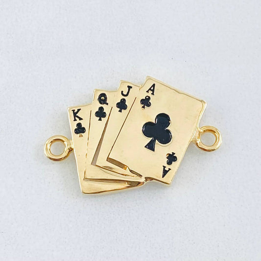 Herraje Cartas Poker 2.75gr / 2.4cm / Oro Amarillo 18K