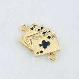 Herraje Cartas Poker 2.75gr / 2.4cm / Oro Amarillo 18K