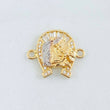 Herraje Herradura Caballo 2.05gr / 1.8cm / Dos Oros Amarillo Blanco 18K