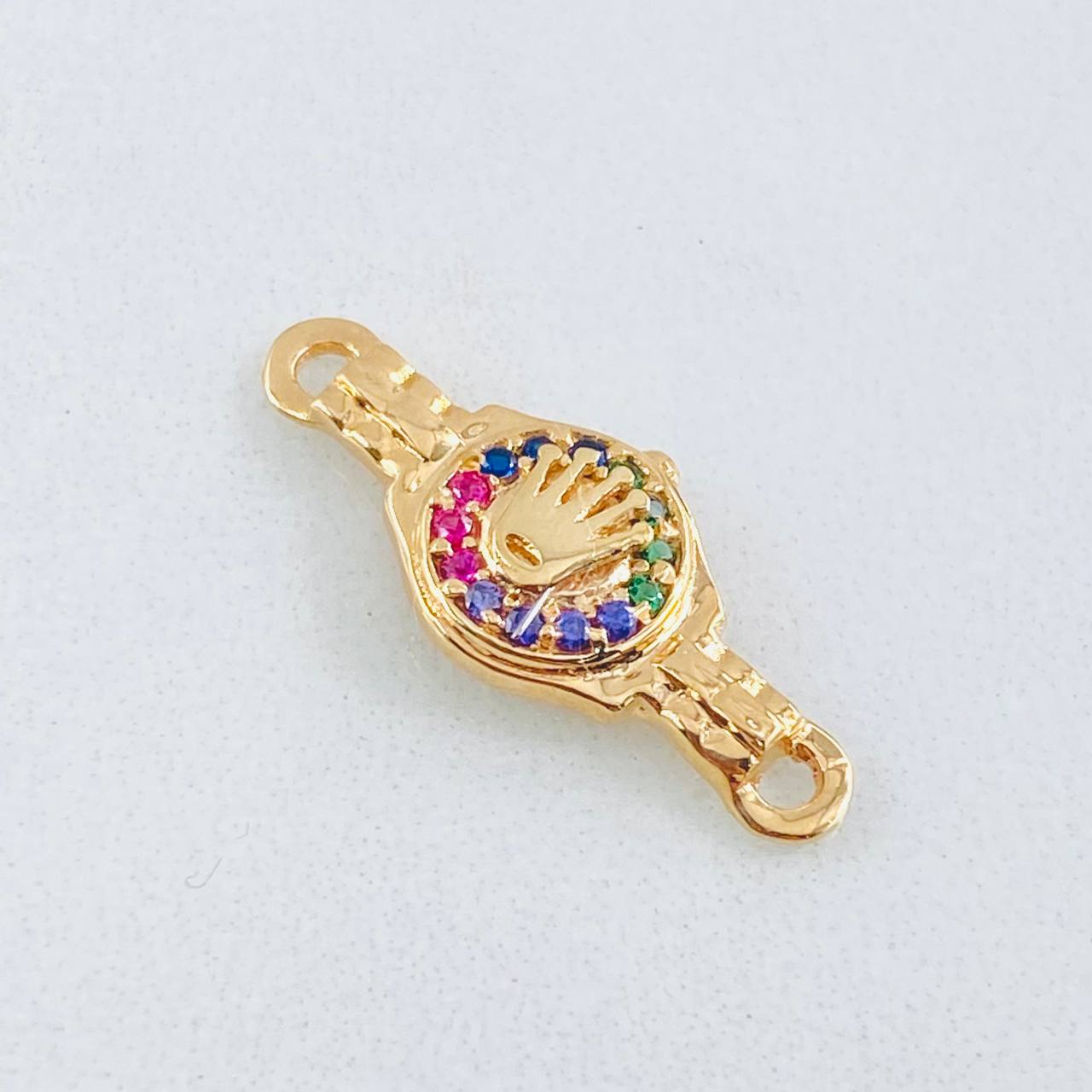 Herraje Correa Corona 1.2gr / 2.2cm / Oro Amarillo 18K