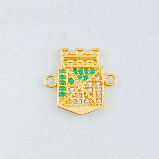 Herraje Atletico Nacional 2.2gr / 1.5cm / Oro Amarillo 18K