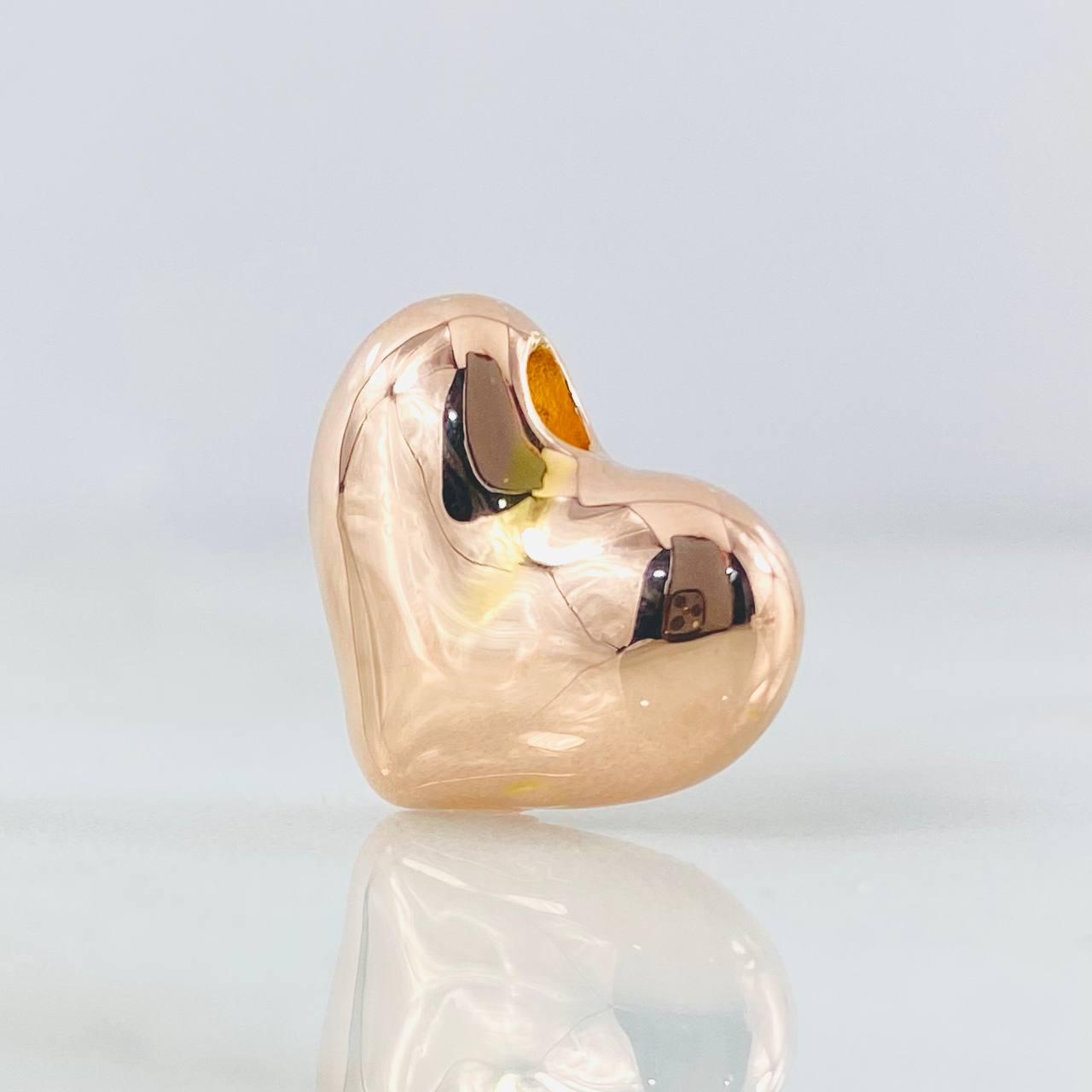 Herraje Corazon 0.65gr / 1.4cm / Oro Rosa 18K