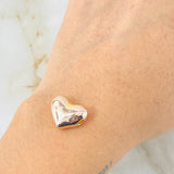 Herraje Corazon 0.65gr / 1.4cm / Oro Rosa 18K