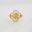 Anillo Trebol 3.85g / T8 Tres Oros 18K