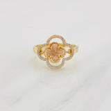 Anillo Trebol 3.85g / T8 Tres Oros 18K