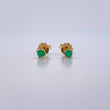 Topos Cuatro Garras 0.85gr / Esmeralda 25 Pts Oro Amarillo 18K (Joya) &