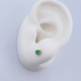 Topos Cuatro Garras 0.95gr / Esmeraldas 50 Pts Oro Amarillo 18K (Joya) &