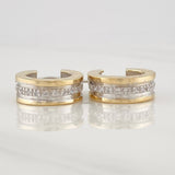 Candongas Bv 11.35g / 2.3cm Dos Oros Amarillo Blanco 18K