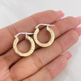 Candongas Bv 11.35g / 2.3cm Dos Oros Amarillo Blanco 18K