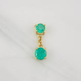 Dije Dúo Cuatro Garras Esmeraldas 2.18qts 1.55g / 2cm Oro Amarillo 18K