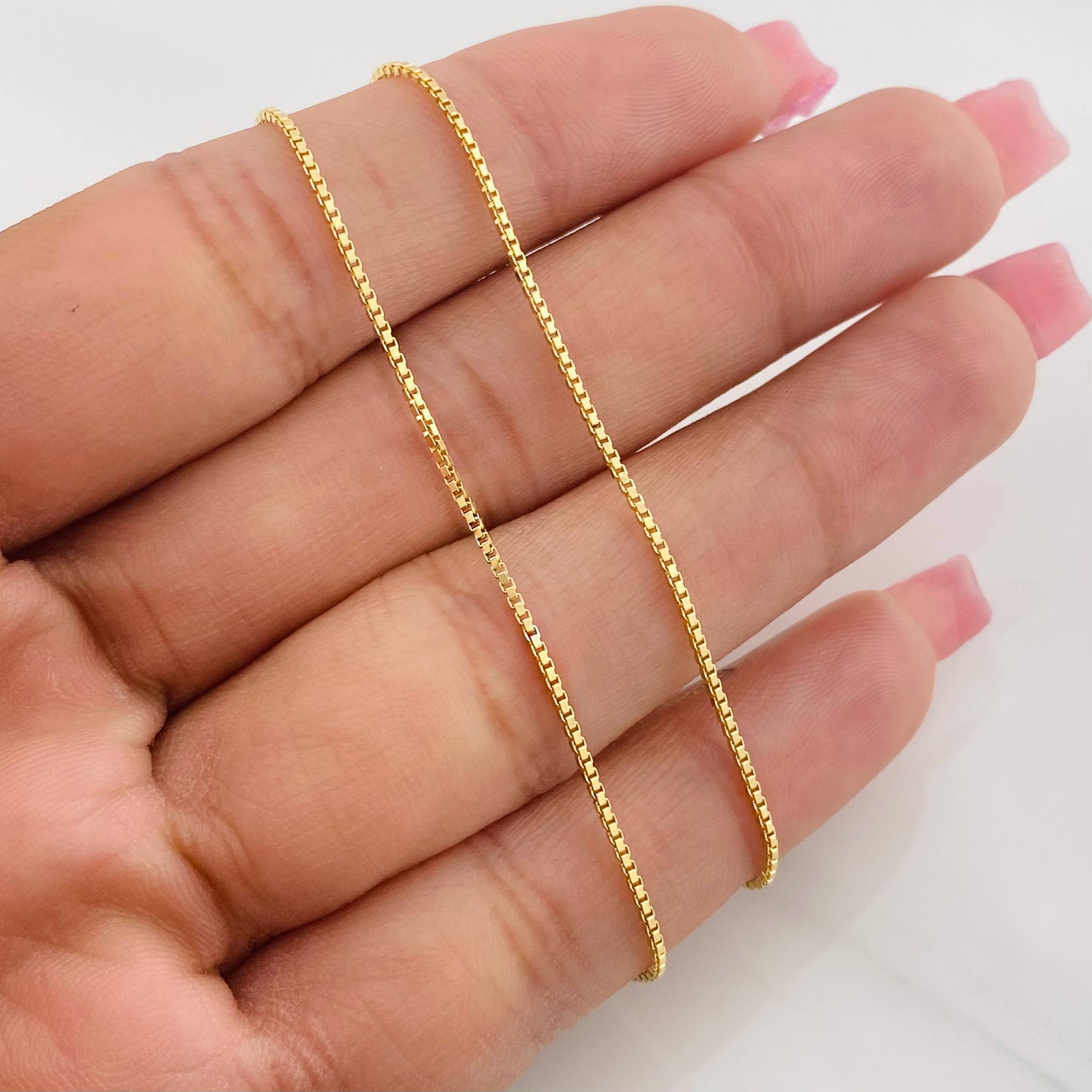 Cadena Veneciana 3.4g / 45cm / 1.03mm Oro Amarillo 18K
