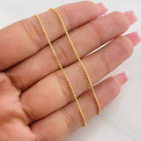 Cadena Veneciana 3.4g / 45cm / 1.03mm Oro Amarillo 18K