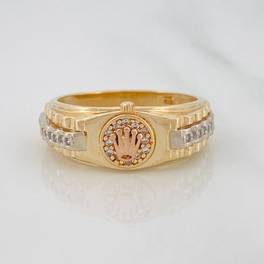 Anillo Correa Corazon 4.7g / T8 1/2 Tres Oros 18K