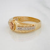 Anillo Correa Corazon 4.7g / T8 1/2 Tres Oros 18K