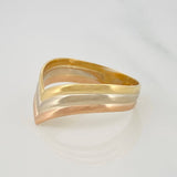 Anillo Tres Lineas 3.8g / T9 1/2 Tres Oros 18K