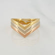 Anillo Tres Lineas 3.8g / T9 1/2 Tres Oros 18K