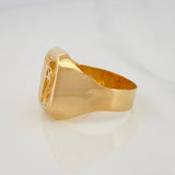 Anillo Sello Corazon 3.7g / T9 3/4 Oro Amarillo 18K