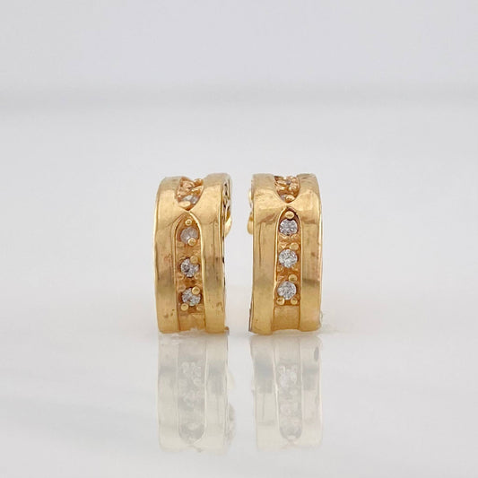 Candongas Bv 3.05g / 1.2cm Oro Amarillo 18K