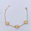 Pulso Trebol Aro Seguido 4.4gr / 18.1cm / 1.5mm Diamantado Oro Amarillo Nac.Esp. 18K &