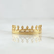 Anillo Corona Puente 1.2gr / T7 / Liso Oro Amarillo 18K